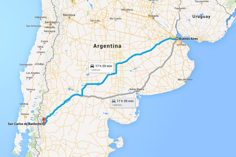 Mapa Buenos Aires Bariloche