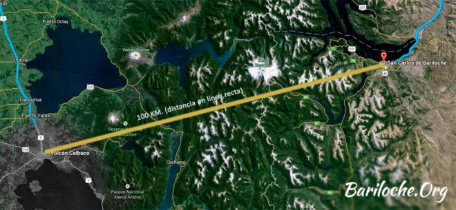 Mapa Bariloche - Calbuco