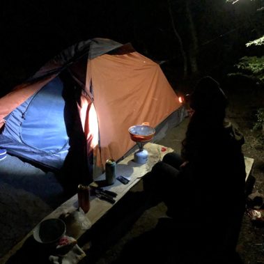 Campamento en laguna Illon