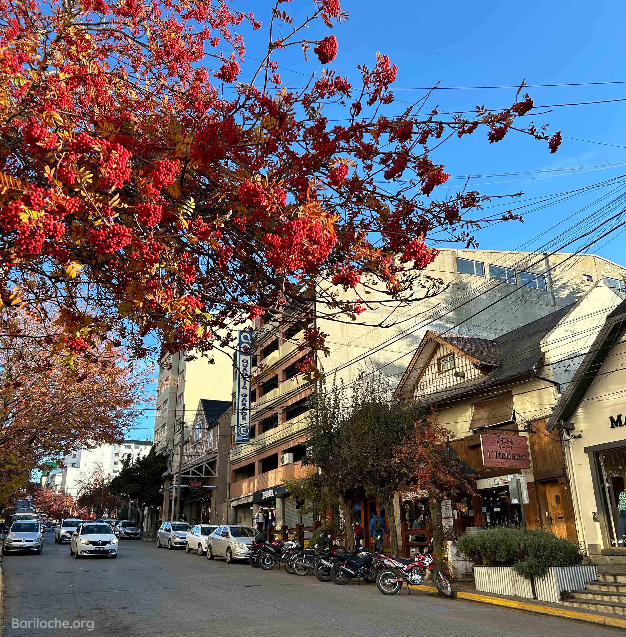 Calle Quaglia esquina Mitre centro de Bariloche